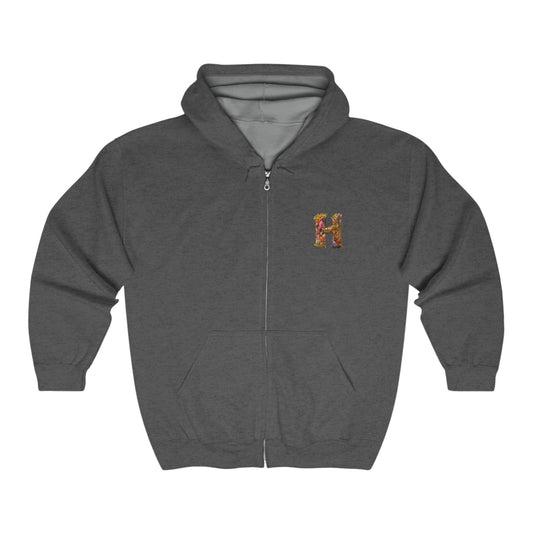 Unisex Heavy Blend™ Full Zip Hooded Sweatshirt "H"