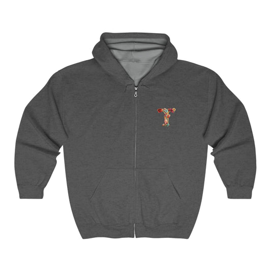 Unisex Heavy Blend™ Full Zip Hooded Sweatshirt "T"